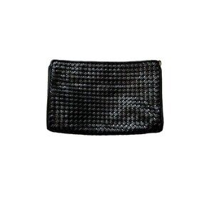 Vintage Ganson San Francisco Black Basket Weave Clutch Bag